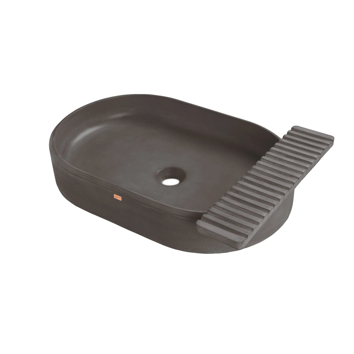 Concrete Vessel Sink Cure Collection 22.4'' Length x 14.5'' Width x 4.3'' Depth