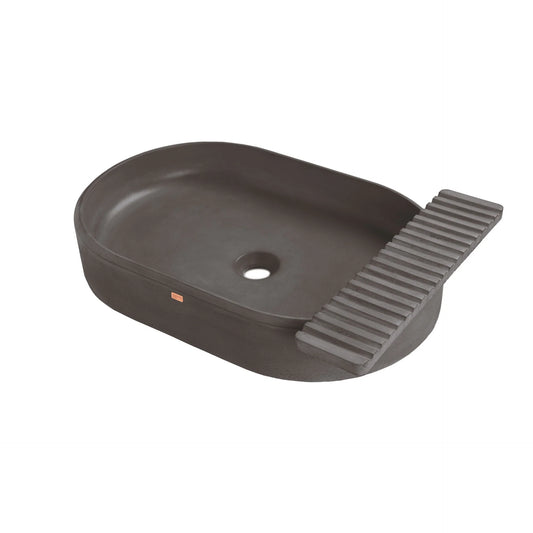 Concrete Vessel Sink Cure Collection 22.4'' Length x 14.5'' Width x 4.3'' Depth