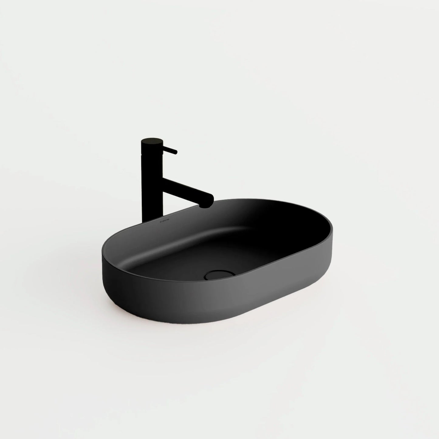 Concrete Vessel Sink Flow Collection 22.4'' Length x 14.5'' Width x 4.3'' Depth