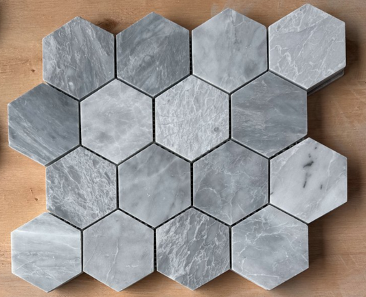 ELY Hexagon Italian Grey Honed 3'' 10.25'' x 11.75''
