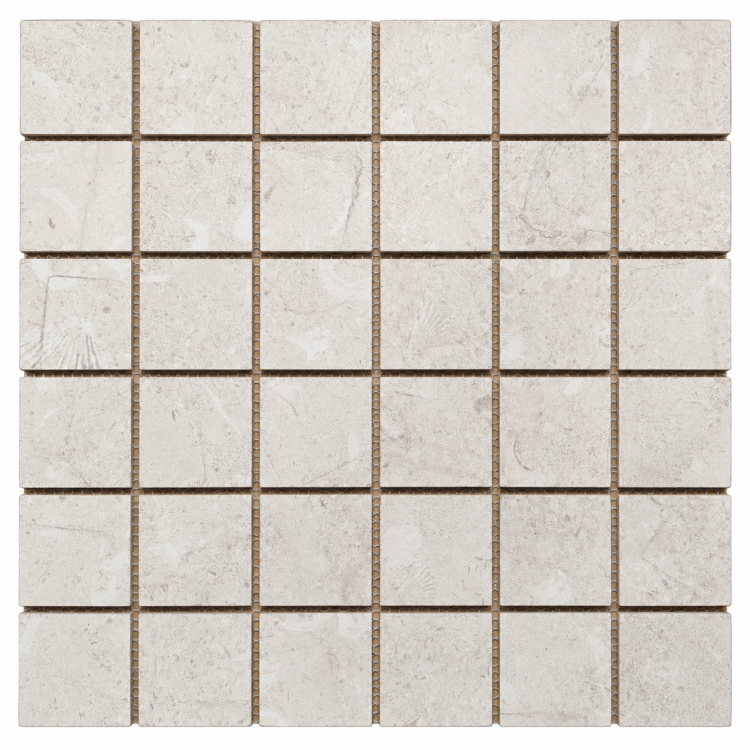 ELY Sea Luster Bianca Matte Mosaic 2'' Square 12'' x 12''