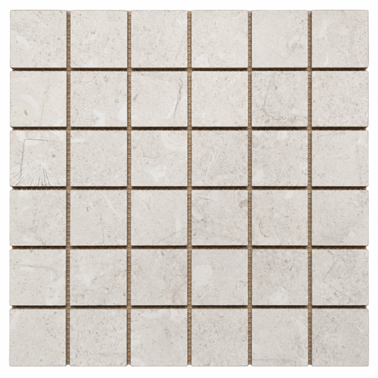 ELY Sea Luster Bianca Matte Mosaic 2'' Square 12'' x 12''