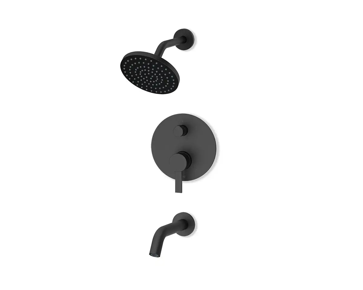 Citi Tub and 6'' Shower Trim Kit (Two Handle) Matte Black