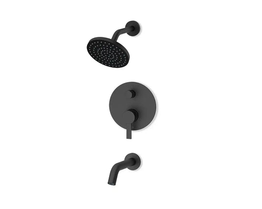 Citi Tub and 6'' Shower Trim Kit (Two Handle) Matte Black
