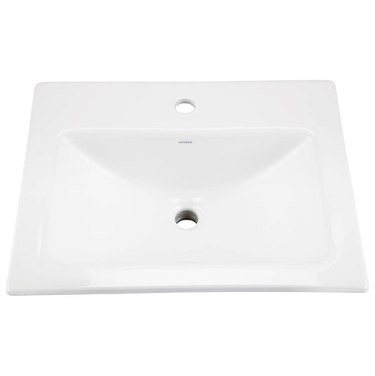 Gerber Plumbing Wicker Park Countertop Lavatory 20-7/8''X17-3/4'' Rectangle With U-Shaped Basin - Low-Profile - Single Hole
