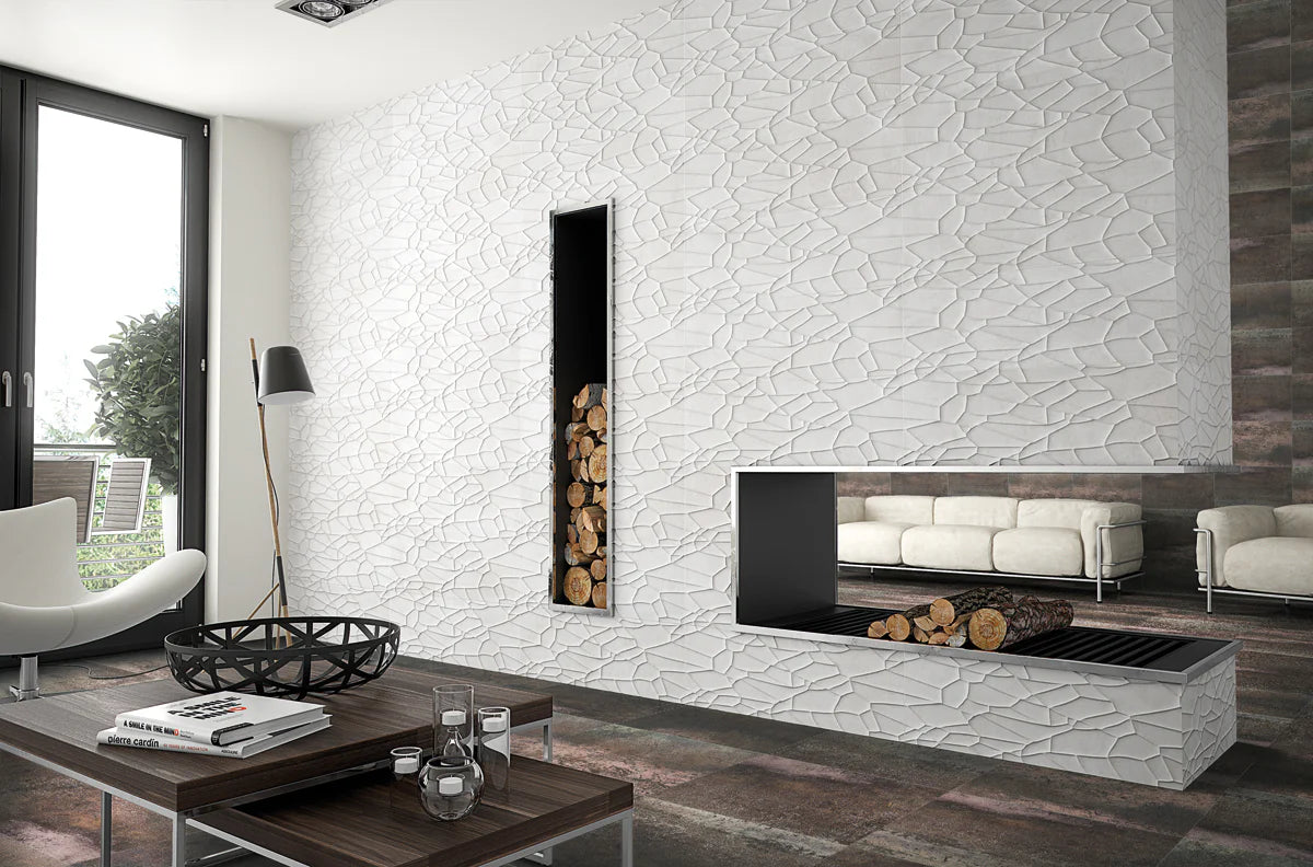 Mojave White 12x36 Deco Tile - Glacier Collection - (SUMMER SALE)