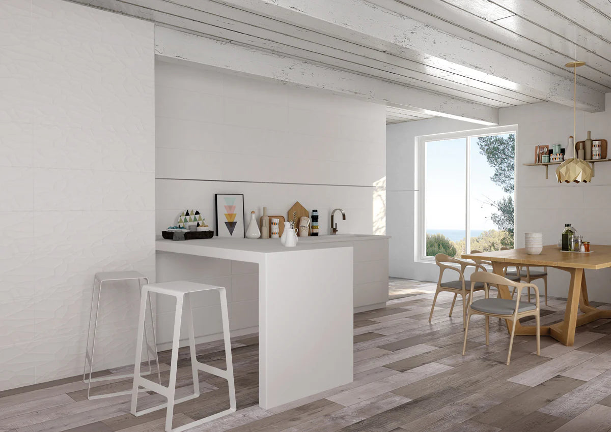 Mojave White 12x36 Deco Tile - Glacier Collection - (SUMMER SALE)