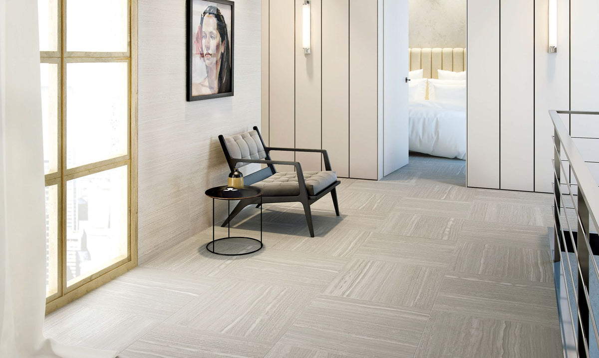 Vein-Cut Travertine Look Porcelain Tile Beige 12x24 Genova – Bellacasa MXC