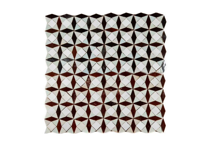 Zellige Collection - Ninja Star Square Mosaic
