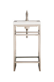 James Martin 20'' Boston Stainless Steel Single Bathroom Vanity