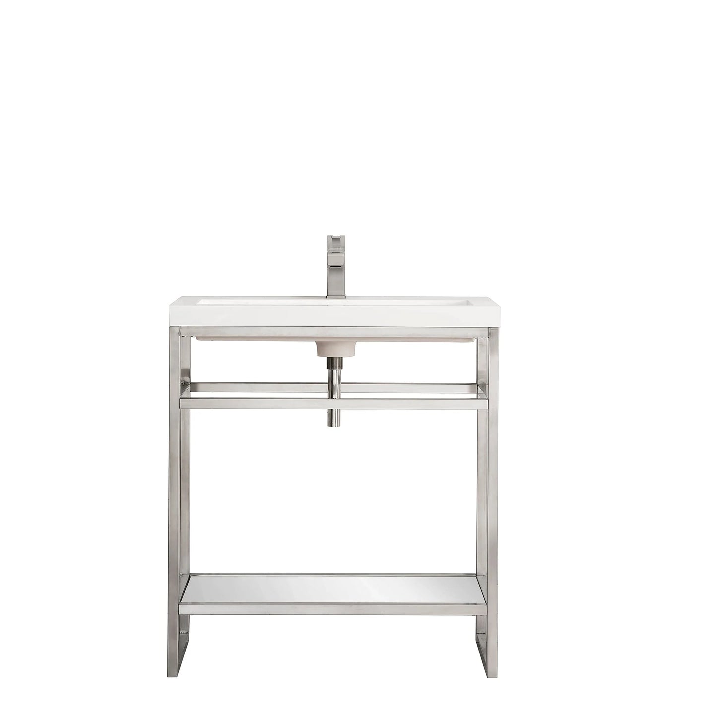 James Martin 31-1/2'' Boston Stainless Steel Single Bathroom Vanity