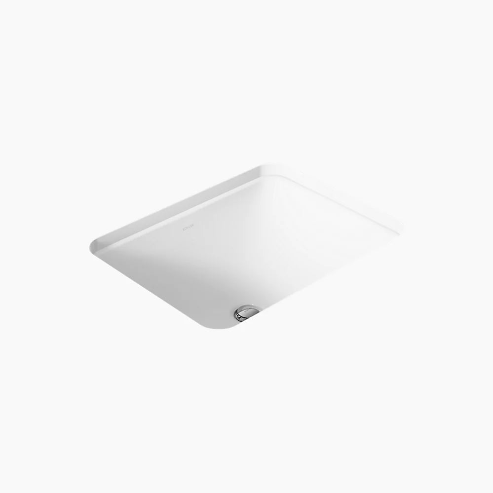 Kohler 20-1/4'' L x 16'' W Caxton White Rectangular Undermount Lavatory Sink with Overflow