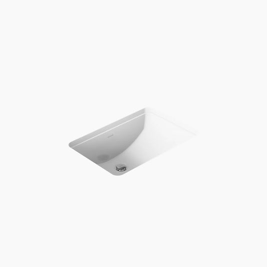Kohler 21'' L x 14-3/8'' W Ladena Undermount White Lavatory Sink with Overflow