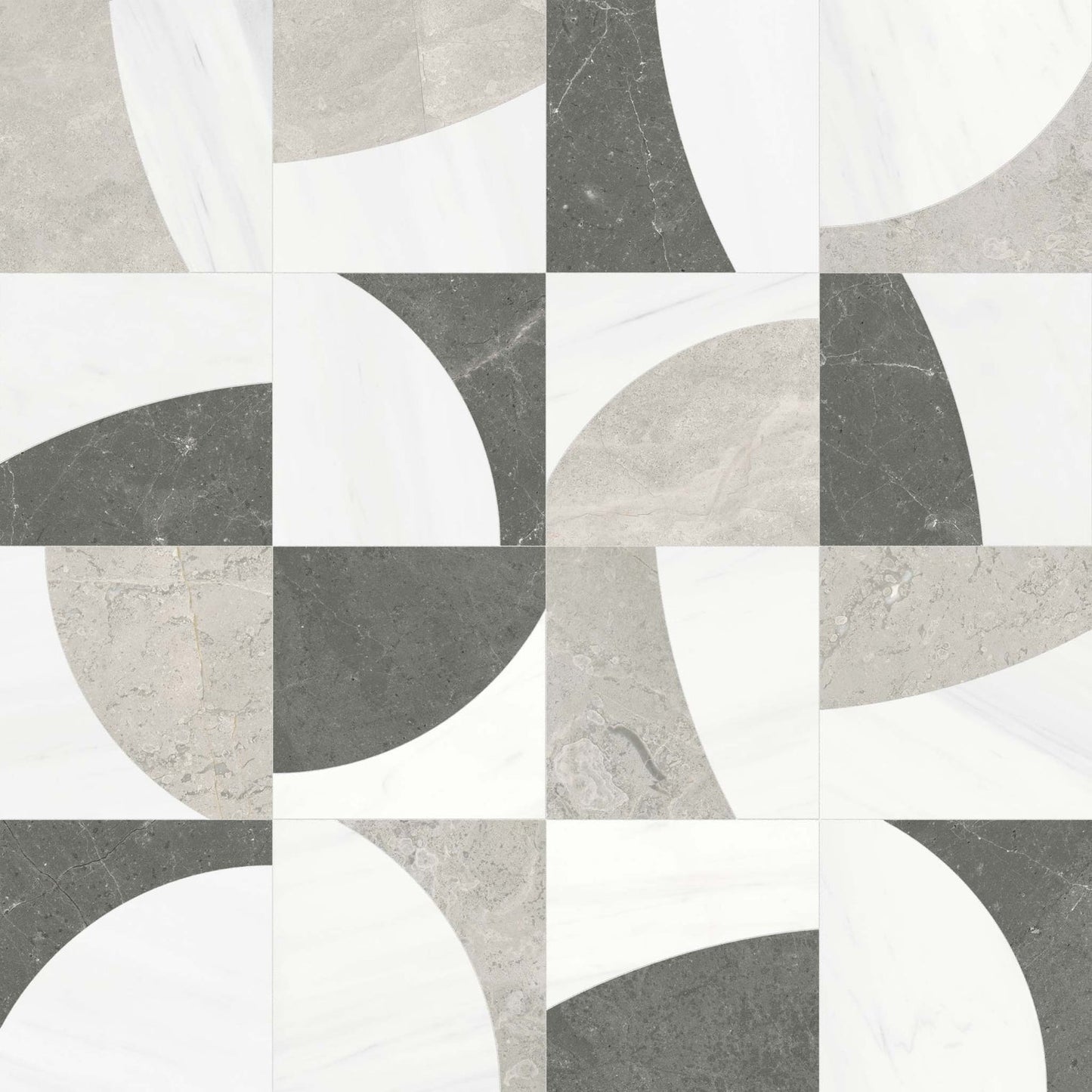 SOGNARE LUNAR MIST HONED MARBLE MOSAIC