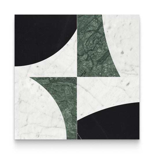 SOGNARE LUNAR PINE POLISHED MARBLE MOSAIC