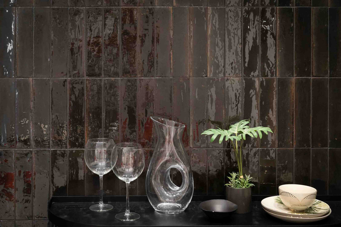 SOGNARE NERO LOOK 2"X9" SUBWAY TILE - MADE IN ITALY (PLEASE CALL FOR SPECIAL PRICING)