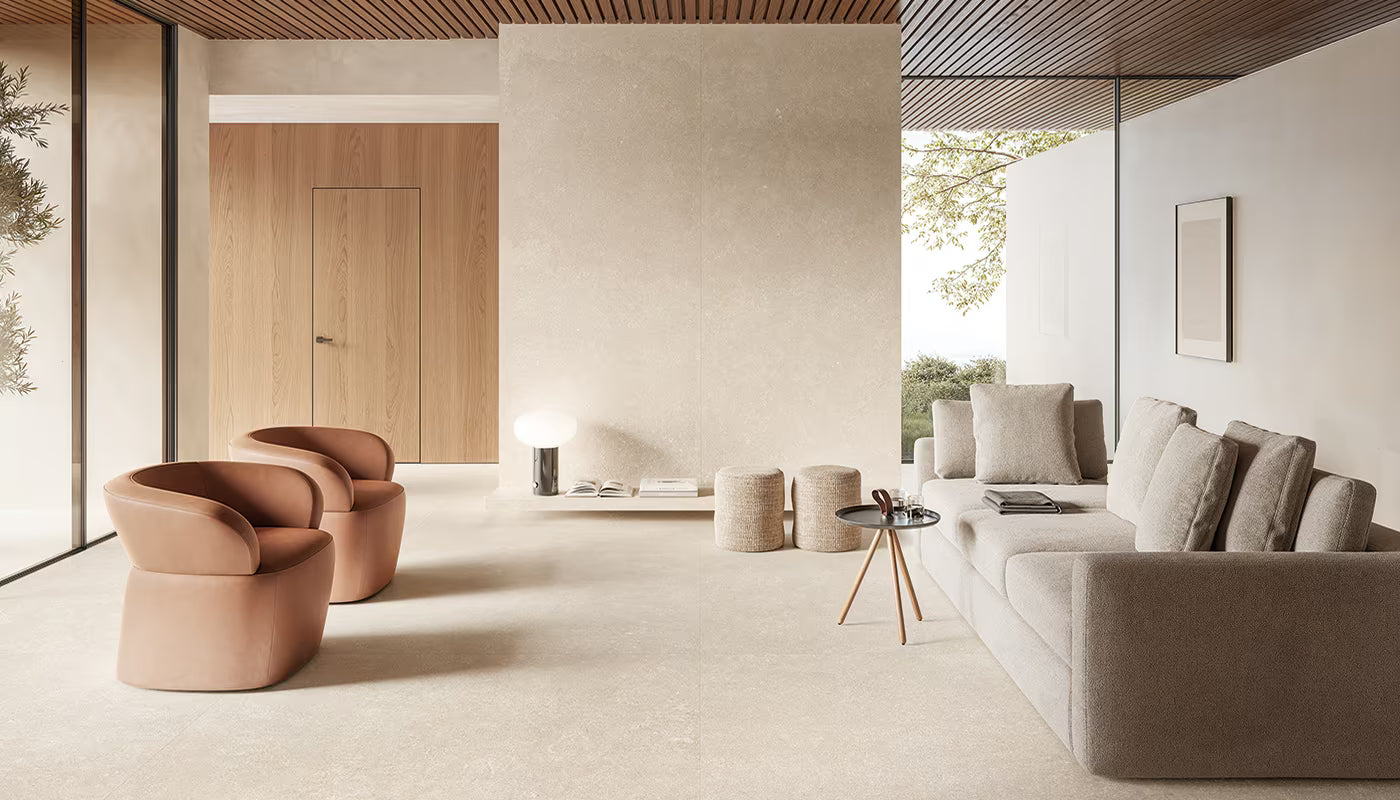 Beige Warm Porcelain Tile Noble- Made in Italy FM (Please Call for Special Pricing)