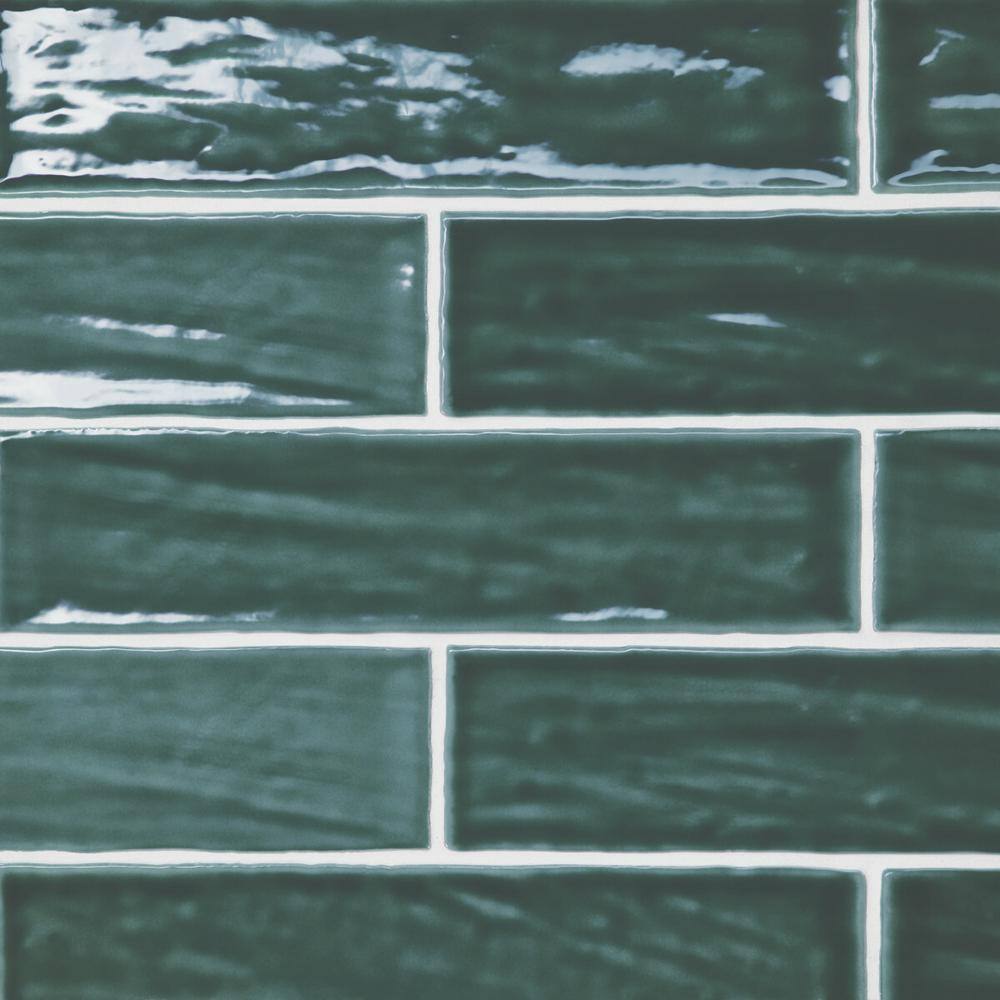 Marine 2-1/2'' x 5'' Ocean Teal Glossy Wall Tile