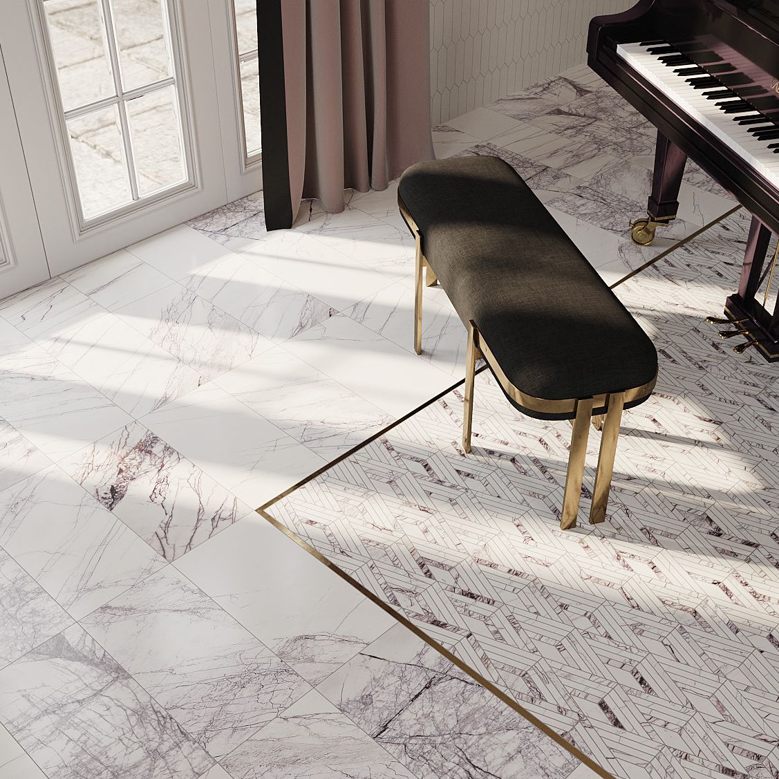 10" x 20" Lilac Polished  22130 - Exotic Marble Collection (Please Call for Special Pricing) Masquerade Ball