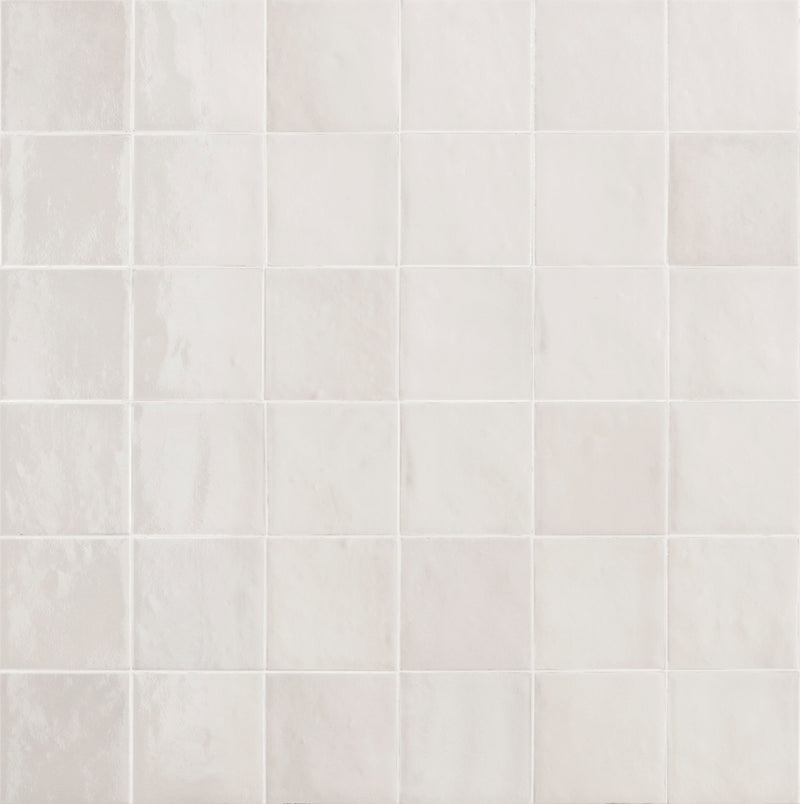 Blanco 4x4 Tile Ceramic MADE IN SPAIN - Sognare Exotic Collection