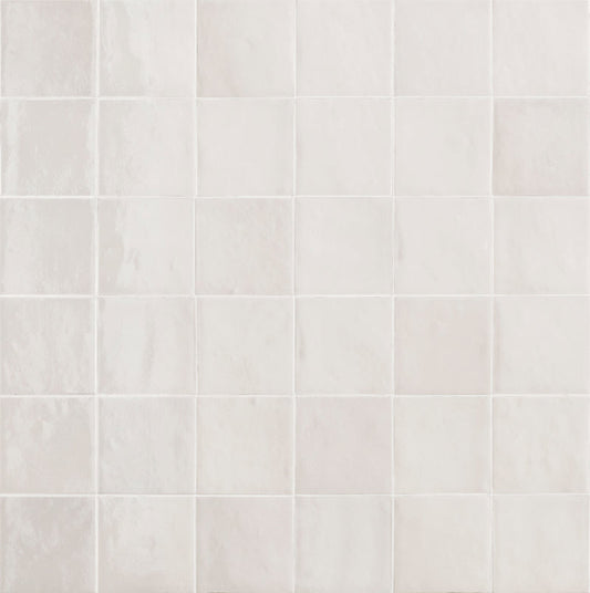 Blanco 4x4 Tile Ceramic MADE IN SPAIN - Sognare Exotic Collection