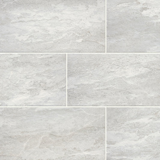 Milestone White Matte 12'' x 24'' Porcelain Tile