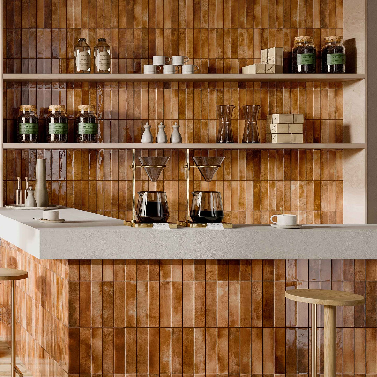 SOGNARE MOJAVE COTTO 2"X10" SUBWAY TILE - MADE IN ITALY (PLEASE CALL FOR SPECIAL PRICING)