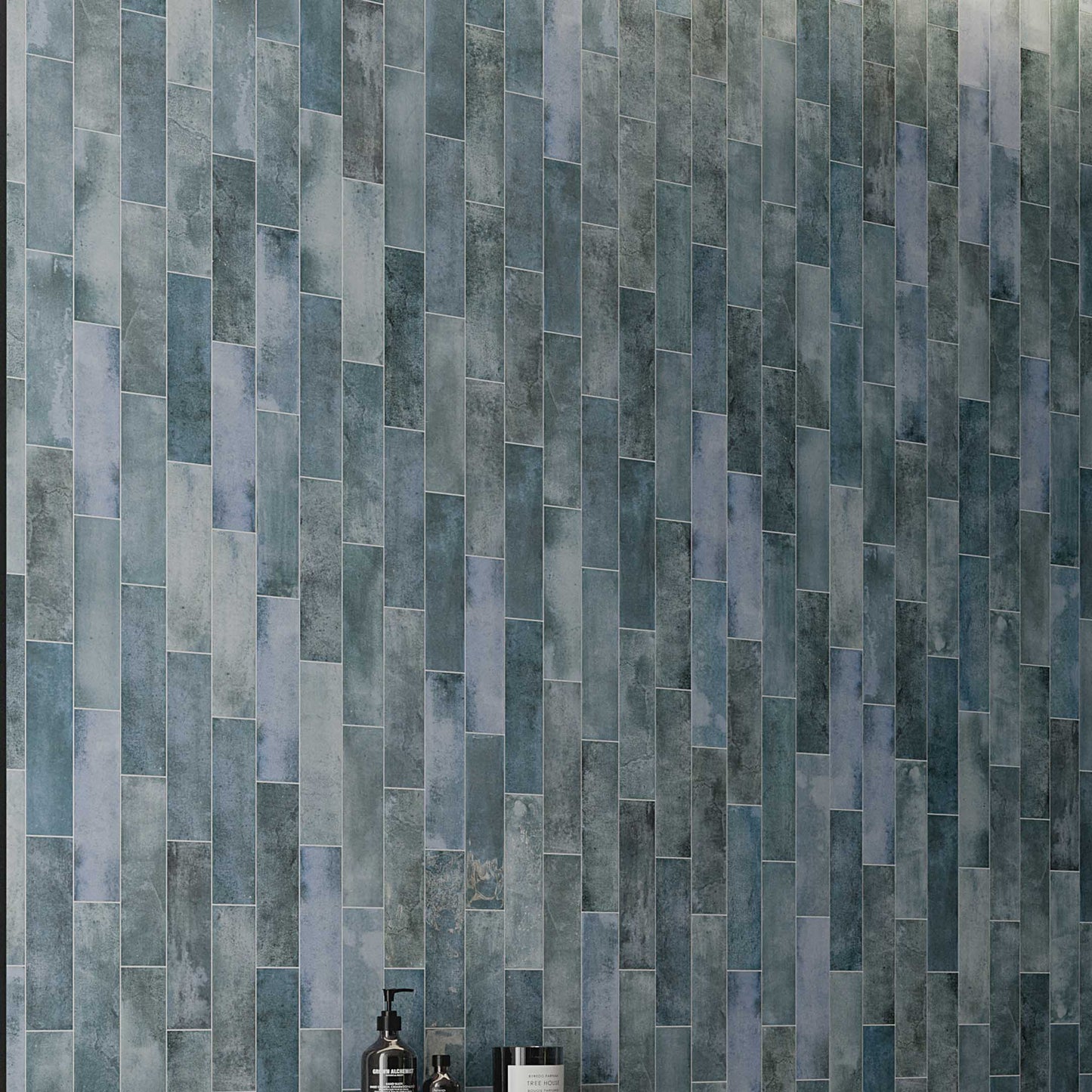 SOGNARE MOJAVE DENIM NAVY BLUE 2"X10" SUBWAY TILE - MADE IN ITALY (PLEASE CALL FOR SPECIAL PRICING)