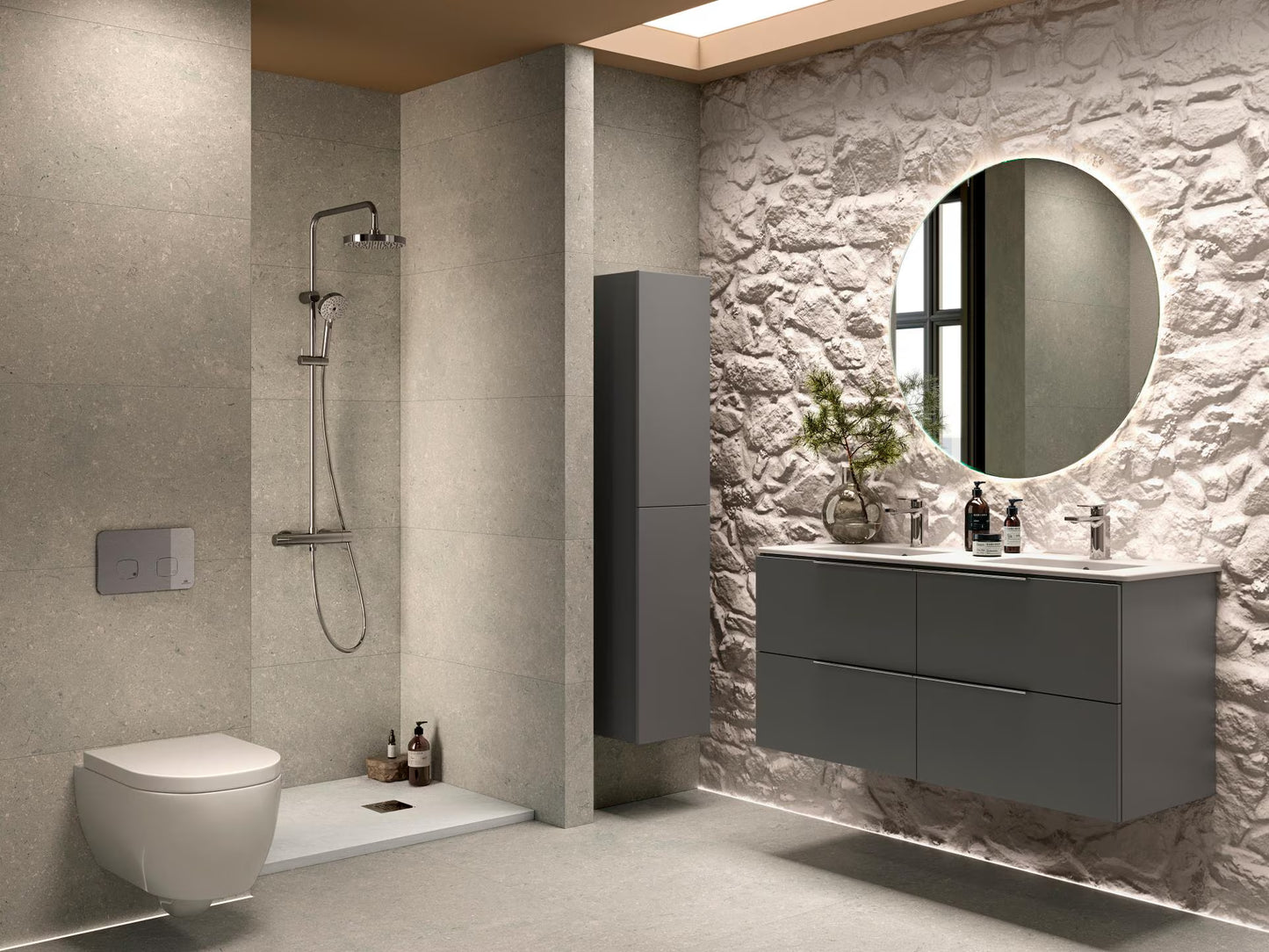 PORCELANOSA MARNE WALL HUNG VANITY 59" ANTHRACITE (ON SALE) NOKEN