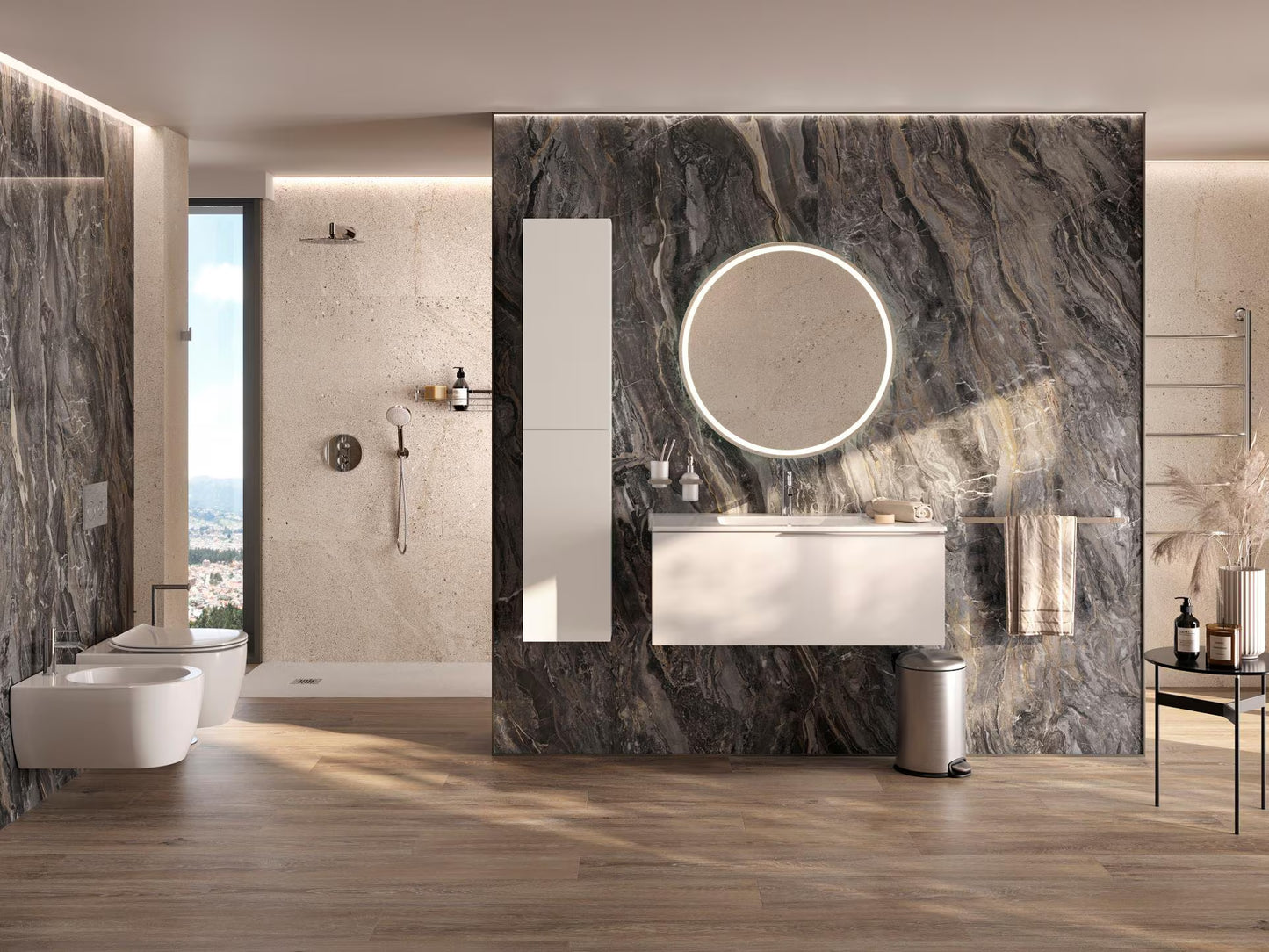 PORCELANOSA MARNE WALL HUNG VANITY 59" BLANCO WHITE(ON SALE) NOKEN