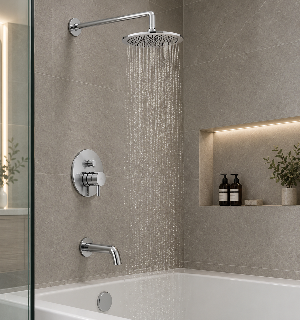 Noken 2 Function Tub Shower System Chrome