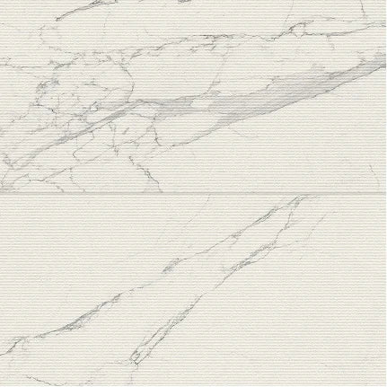 Opus Chiseled Statuario Matte 24'' x 48'' Porcelain Tile