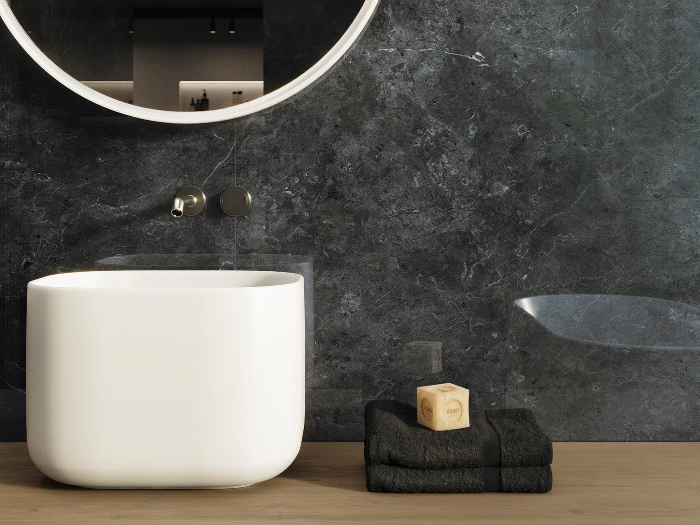 PORCELANOSA NERO VELLUTO POLISHED 47"X106" - (ON PROMOTION)
