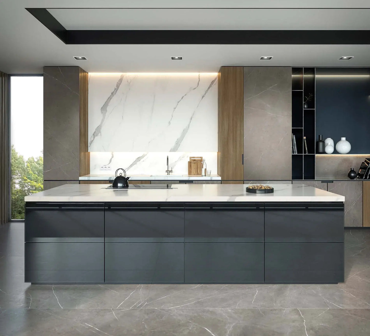 Porcelanosa Aria White Polished 59'' x 126'' (1/2'')