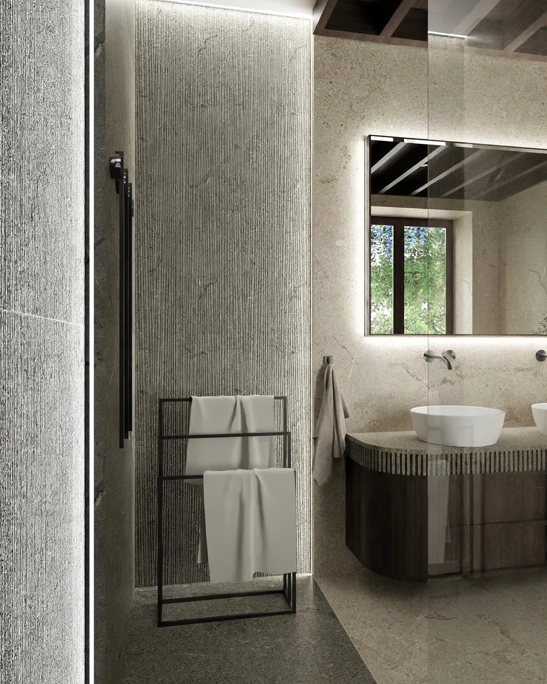 Porcelanosa Deco Lucerna Acero 18'' x 47'' (please call for special pricing)