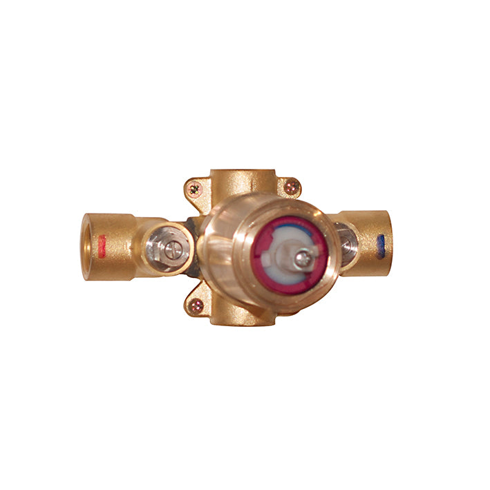 Noken Single Function Round Pressure Balance Shower System Chrome
