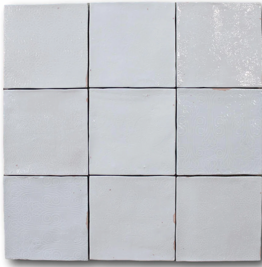 WOW Tile Mestizaje Collection Zelliege White Decor Tile 5x5