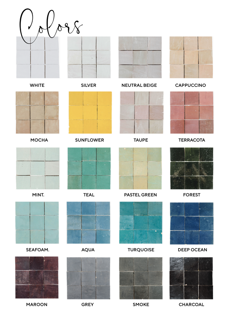 Zellige Collection - Ninja Star Square Mosaic