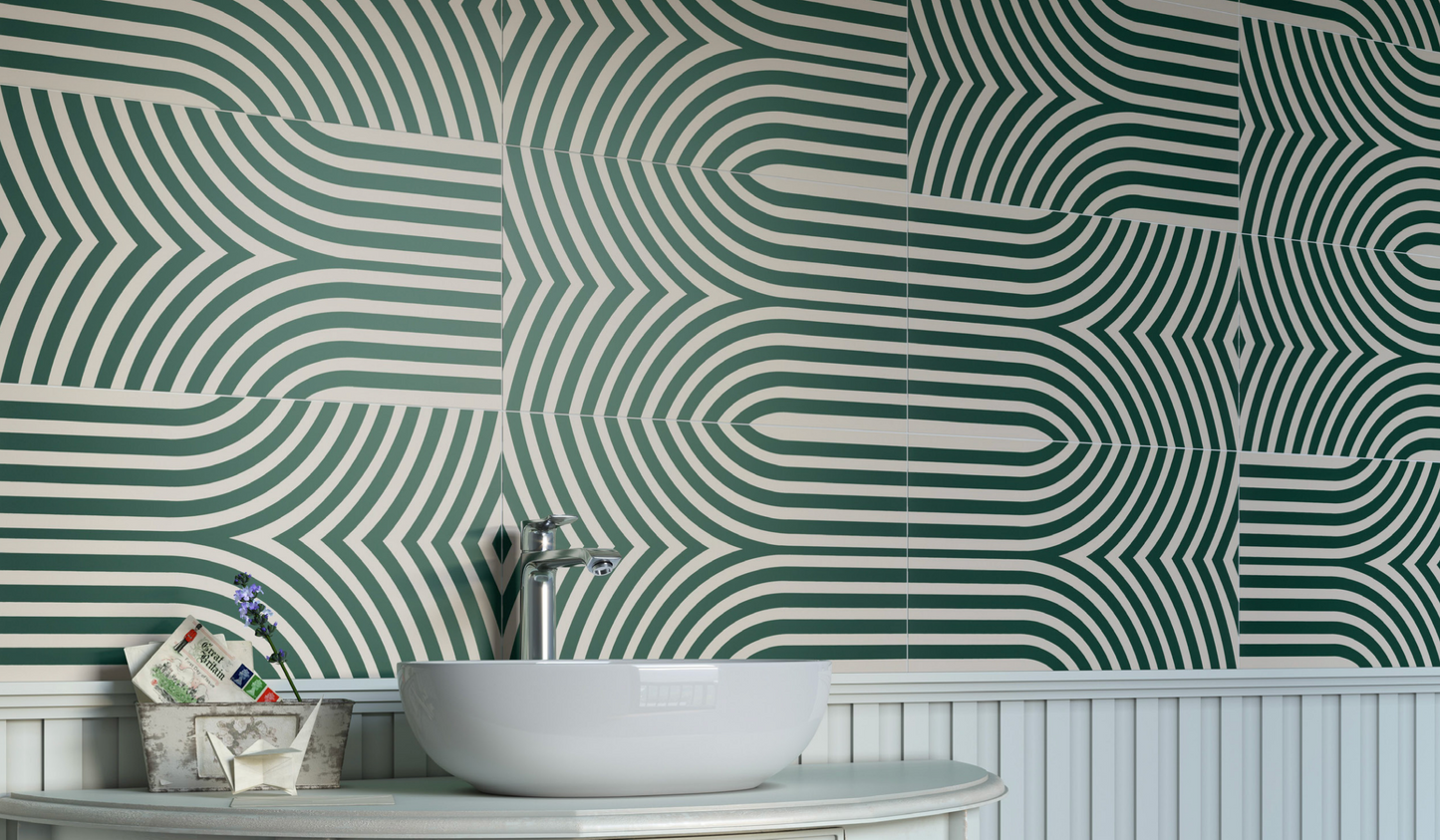 Elipse Verde Art Deco 13x24 - SOGNARE COLLECTION