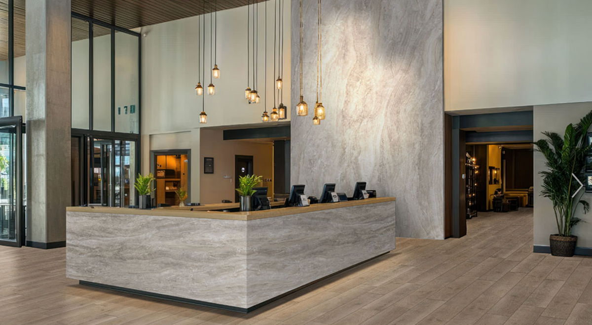 TAJA PERLA 63" x 126" - 12MM Large Format Porcelain Countertop (CALL US FOR SPECIAL PRICING)
