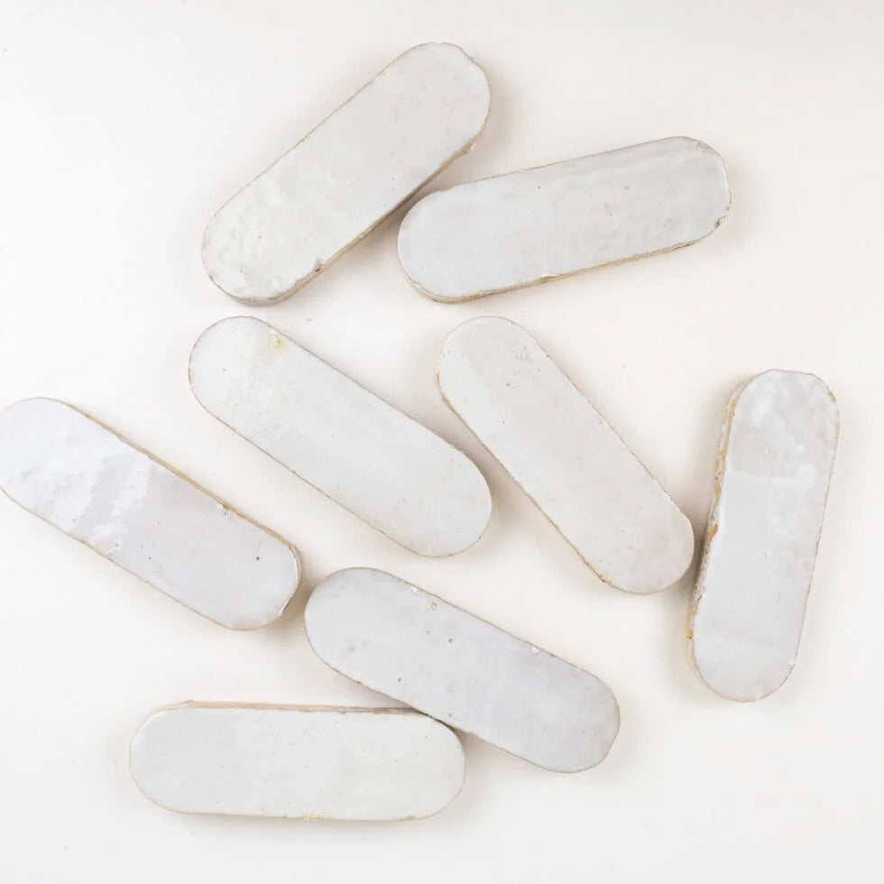 Sognare Zellige Bespoke 2'' x 6'' Oval Desert Pearl