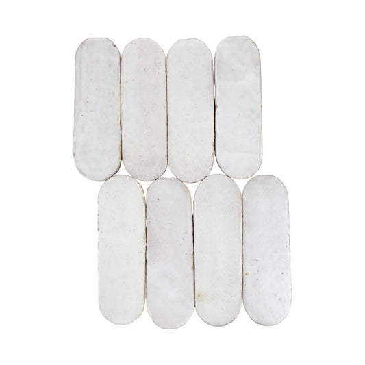 Sognare Zellige Bespoke 2'' x 6'' Oval Desert Pearl