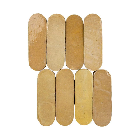 Sognare Zellige Bespoken 2'' x 6'' Oval Nomad Sand