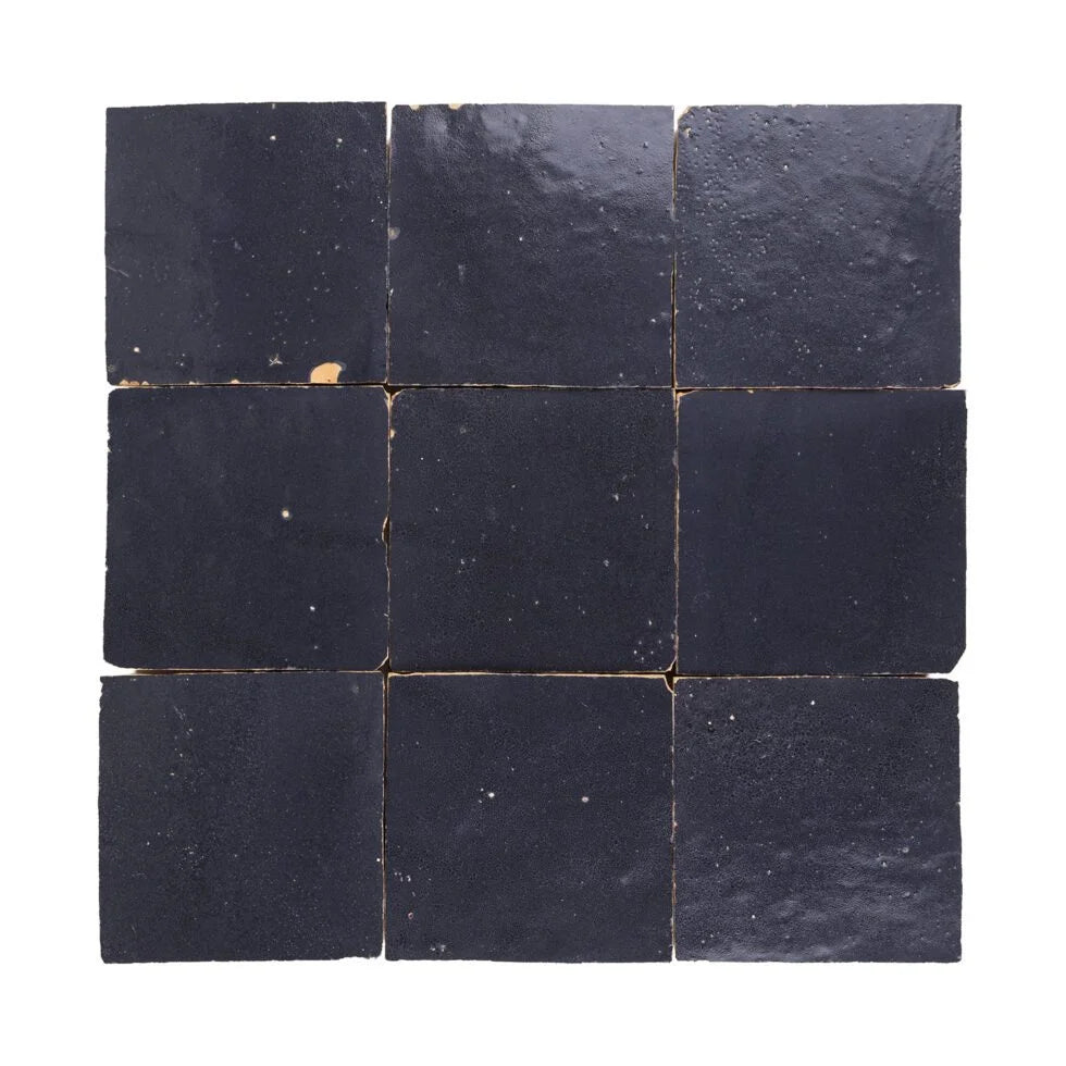 Zellige Bespoken 4'' x 4'' Indigo Mist