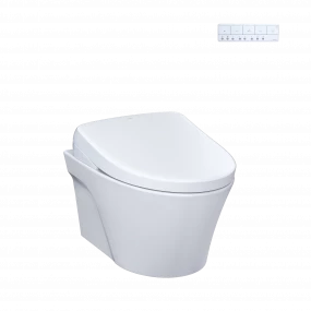 TOTO AP WASHLET®+ S7A Wall-Hung Toilet - 1.28 GPF & 0.9 GPF - Auto Flush Matte Silver