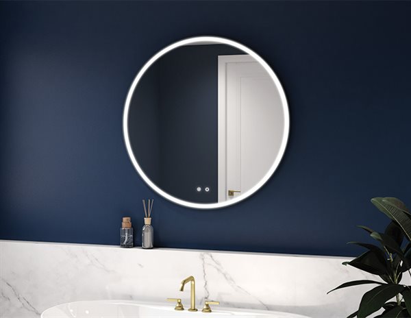 New Halo Plus Round LED Mirror 30'' x 30''