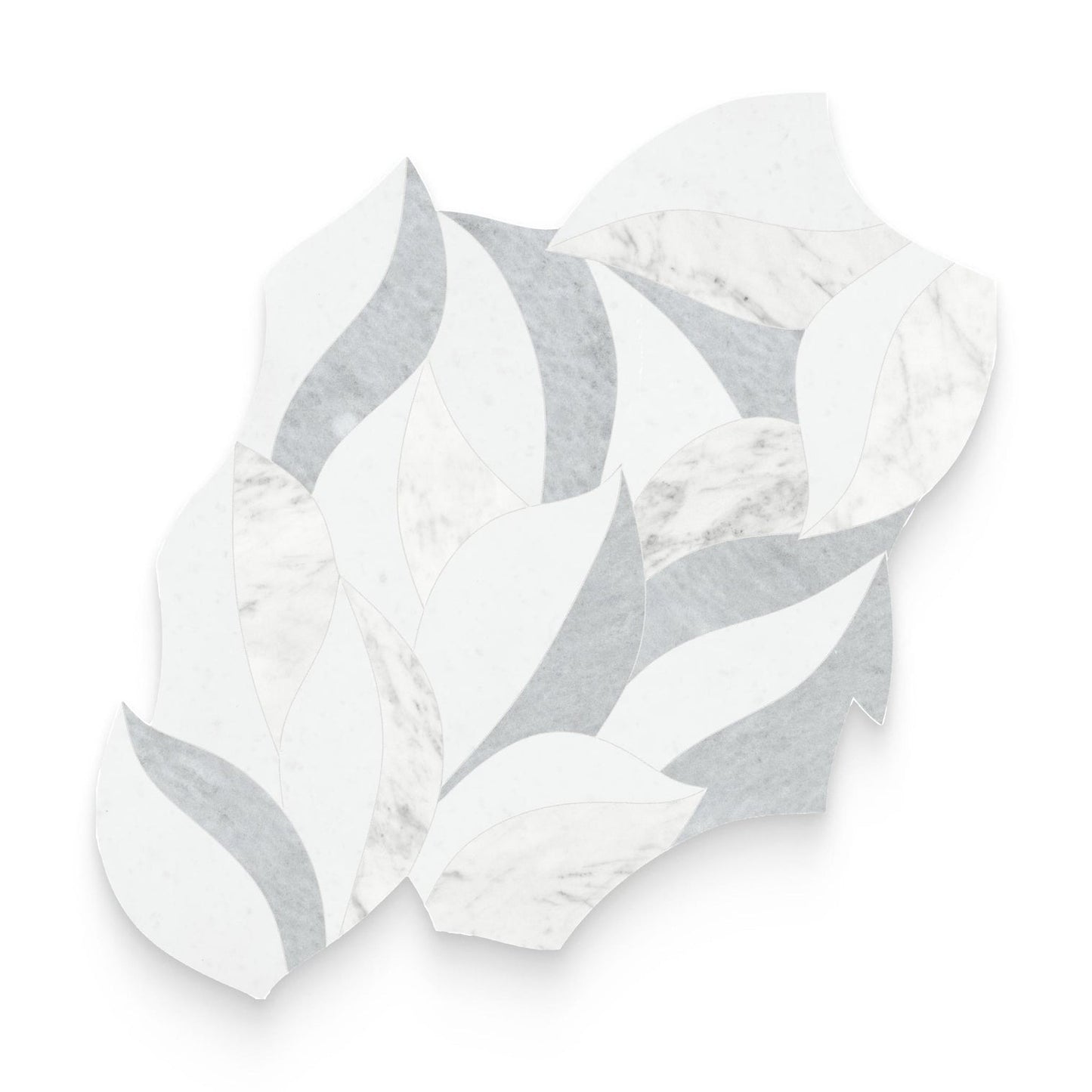 SOGNARE VERDANT DOVE HONED LEAF MARBLE MOSAIC