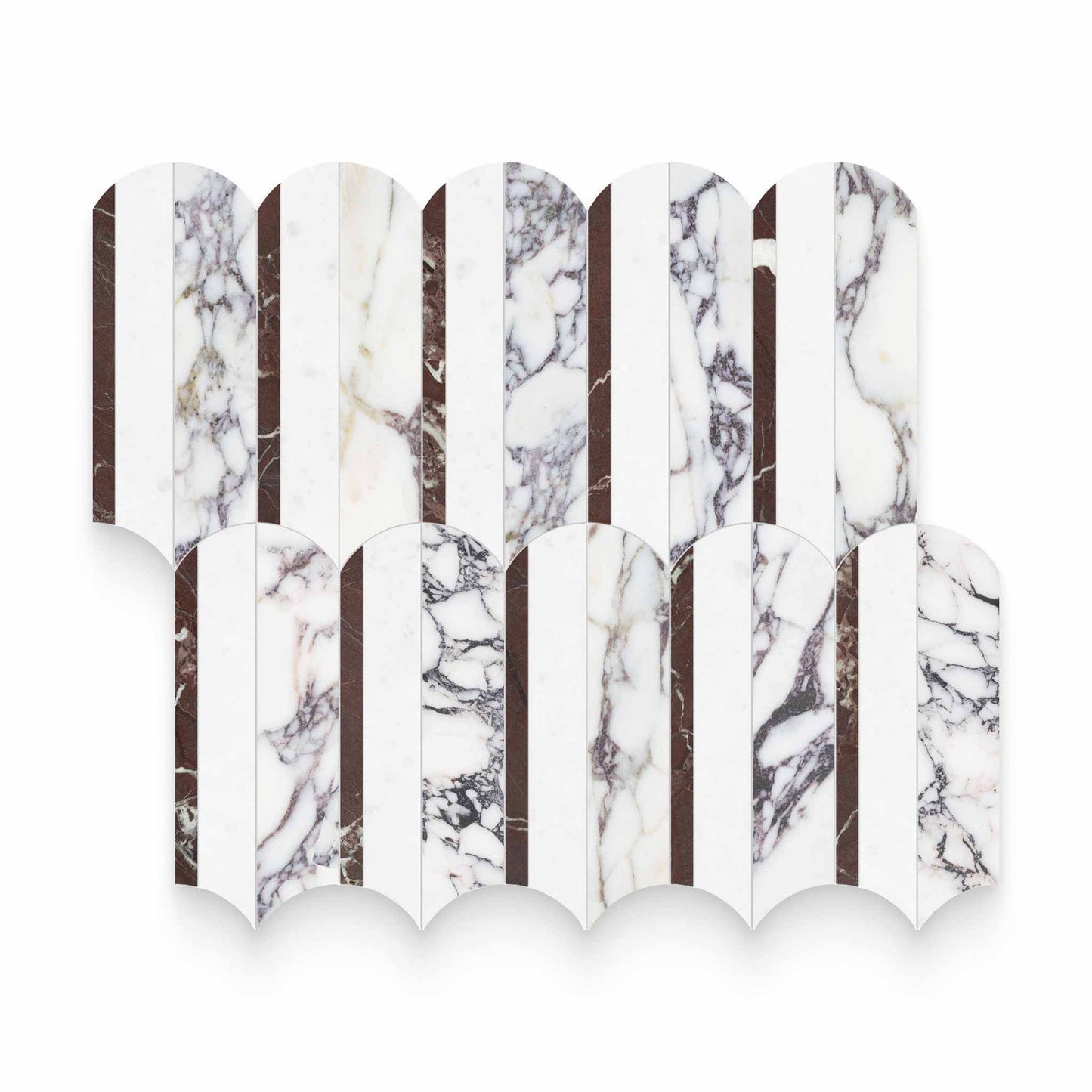 SOGNARE ORCHID VIOLA ROSSE MULTIFINISH PIANO MOSAIC - WAVE COLLECTION