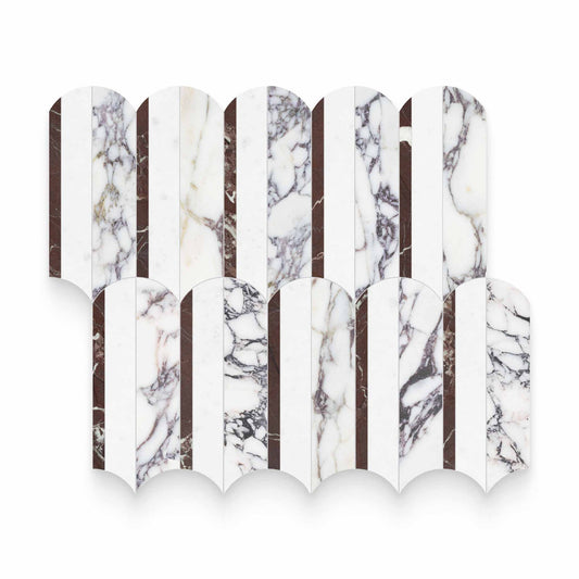 SOGNARE ORCHID VIOLA ROSSE MULTIFINISH PIANO MOSAIC - WAVE COLLECTION