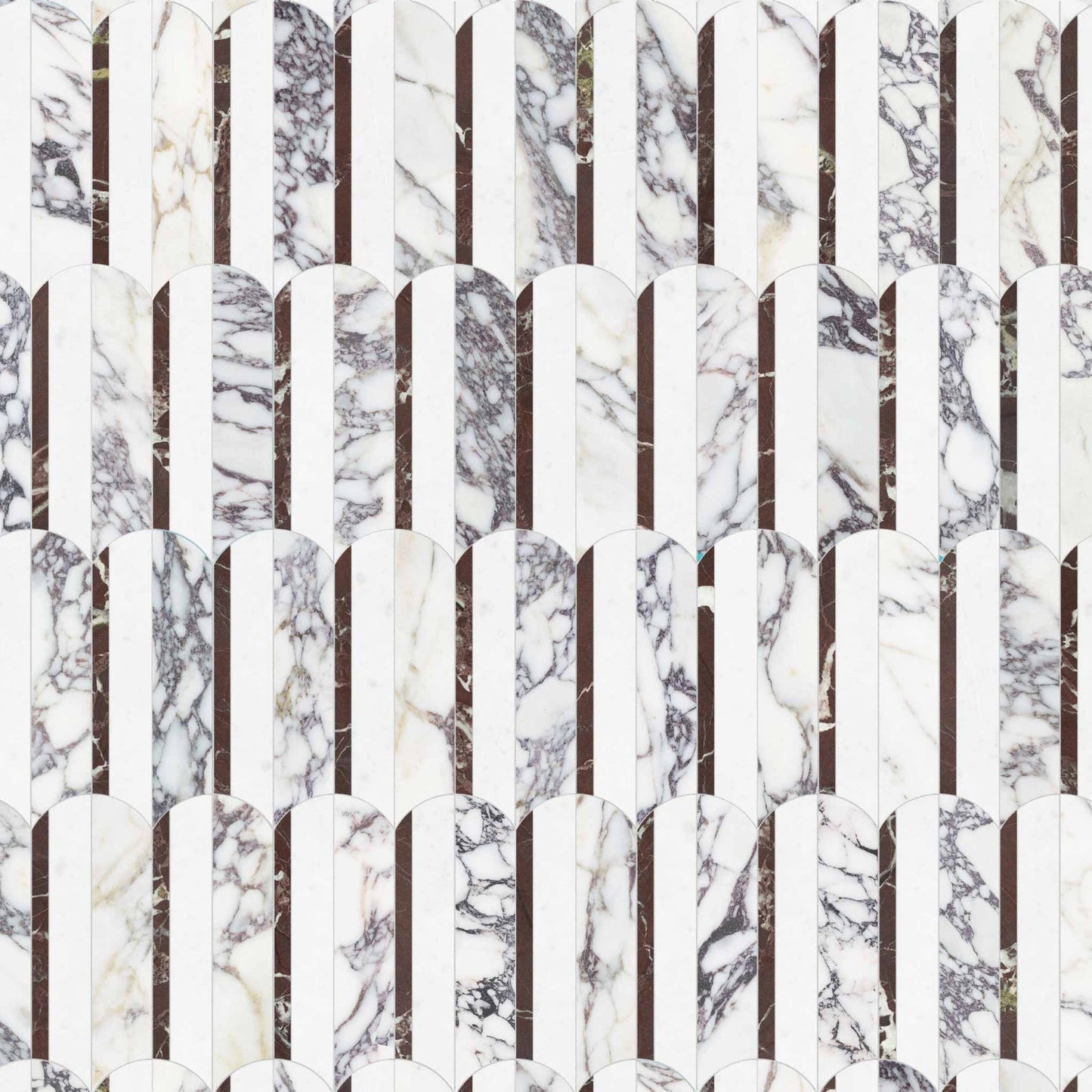 SOGNARE ORCHID VIOLA ROSSE MULTIFINISH PIANO MOSAIC - WAVE COLLECTION